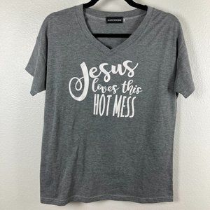 3/$20 Jesus Love This Hot Mess Graphic Tee